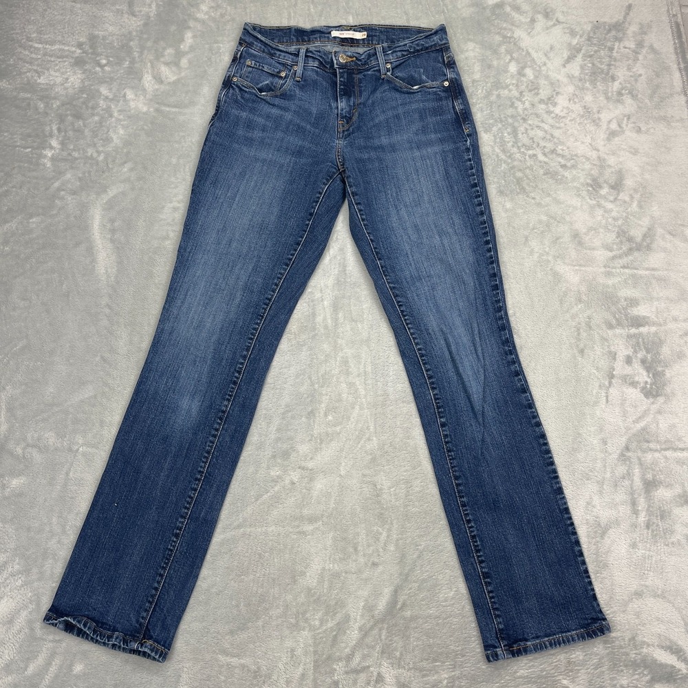 Levi's Jeans Womens 6L (28x32) Blue Denim Stretch 505 Regular Fit Straight Leg